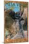 Mesa Verde National Park, Colorado - Petroglyph Trail-Lantern Press-Mounted Art Print