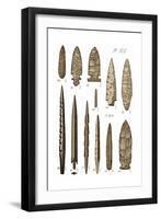 Mesolithic and Neolithic Flint Tools-Science Source-Framed Giclee Print