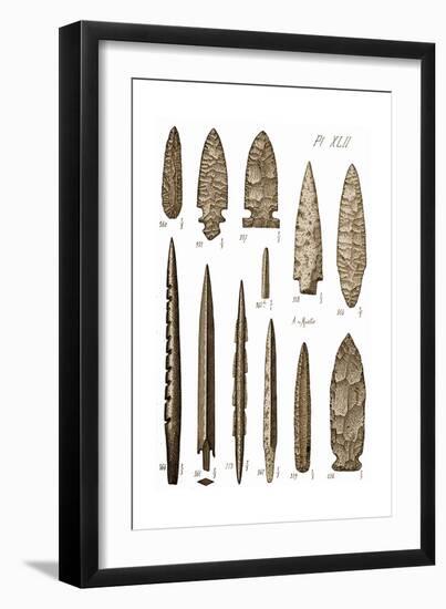 Mesolithic and Neolithic Flint Tools-Science Source-Framed Giclee Print