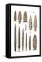 Mesolithic and Neolithic Flint Tools-Science Source-Framed Stretched Canvas
