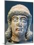 Mesopotamian Terracotta Female Head with Braided Hairstyle-null-Mounted Photographic Print