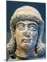 Mesopotamian Terracotta Female Head with Braided Hairstyle-null-Mounted Photographic Print