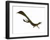 Mesosaurus, an Aquatic Reptile from the Early Permian Period-null-Framed Art Print