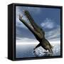 Mesosaurus Dinosaur Jumping Out of the Water-Stocktrek Images-Framed Stretched Canvas
