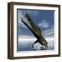Mesosaurus Dinosaur Jumping Out of the Water-Stocktrek Images-Framed Art Print
