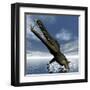 Mesosaurus Dinosaur Jumping Out of the Water-Stocktrek Images-Framed Art Print