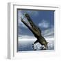 Mesosaurus Dinosaur Jumping Out of the Water-Stocktrek Images-Framed Art Print