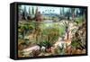 Mesozoic Landscape-Science Source-Framed Stretched Canvas