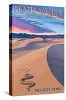 Mesquite Dunes - Death Valley National Park-Lantern Press-Stretched Canvas