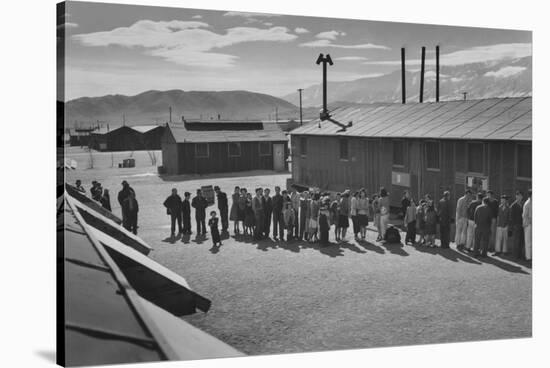 Mess Line, Noon-Ansel Adams-Stretched Canvas