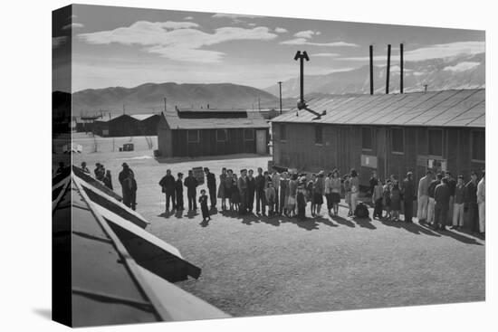 Mess Line, Noon-Ansel Adams-Stretched Canvas