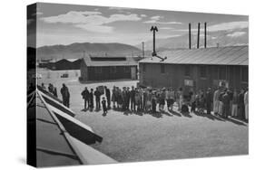 Mess Line, Noon-Ansel Adams-Stretched Canvas