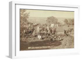 Mess Scene on "Round Up"-John C.H. Grabill-Framed Art Print