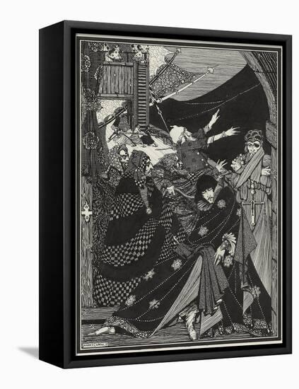 Message Found in a Bottle, 1918 (Pencil, Pen and Black Ink, on Vellum)-Harry Clarke-Framed Stretched Canvas