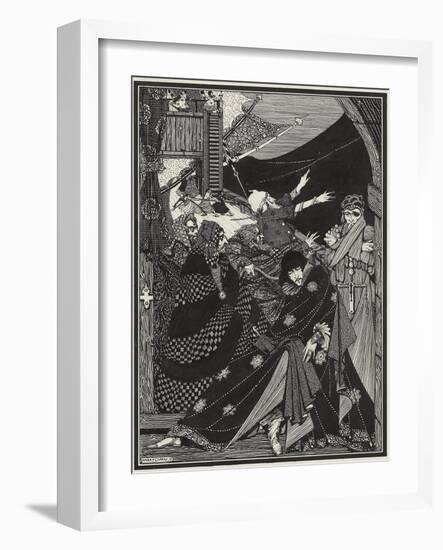 Message Found in a Bottle, 1918 (Pencil, Pen and Black Ink, on Vellum)-Harry Clarke-Framed Giclee Print