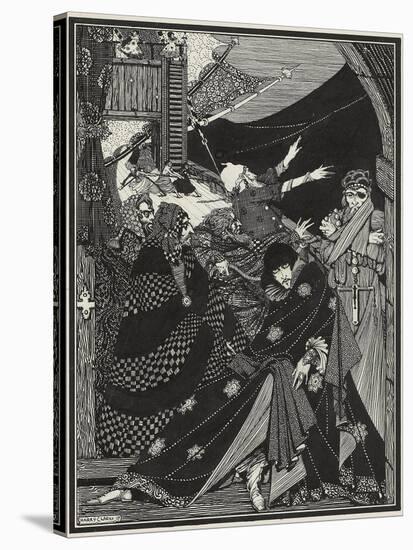 Message Found in a Bottle, 1918 (Pencil, Pen and Black Ink, on Vellum)-Harry Clarke-Stretched Canvas