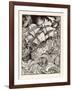 Message Found in a Bottle, Ship in a Storm-Arthur Rackham-Framed Art Print