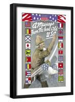 Message from the Good Old Usa-null-Framed Art Print