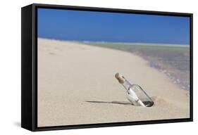 Message in a Bottle at the Beach of Risco Del Paso-Markus Lange-Framed Stretched Canvas