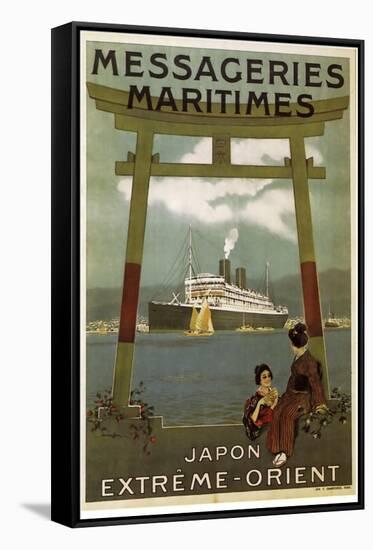 Messageries Japon-null-Framed Stretched Canvas