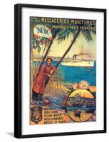 Messageries Maritime-David Dellepiane-Framed Art Print