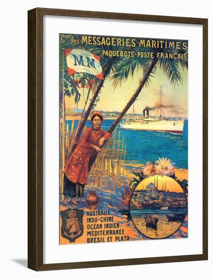 Messageries Maritime-David Dellepiane-Framed Art Print