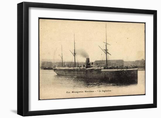 Messageries Maritimes, Dampfschiff Le Saghalien-null-Framed Giclee Print