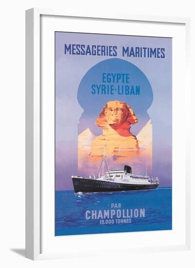 Messageries Maritimes Egypt-Syria-Lebanon Cruise Line-null-Framed Art Print