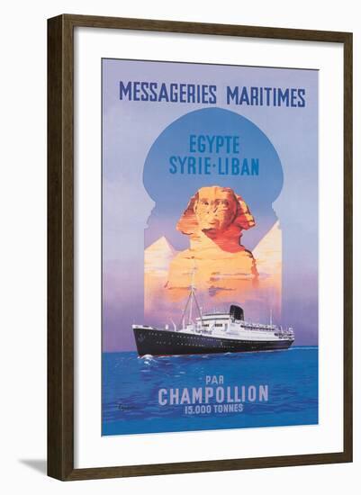 Messageries Maritimes Egypt-Syria-Lebanon Cruise Line-null-Framed Art Print