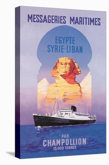 Messageries Maritimes Egypt-Syria-Lebanon Cruise Line-null-Stretched Canvas