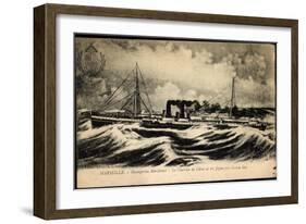 Messageries Maritimes, Mm, Dampfschiff Marseille-null-Framed Giclee Print