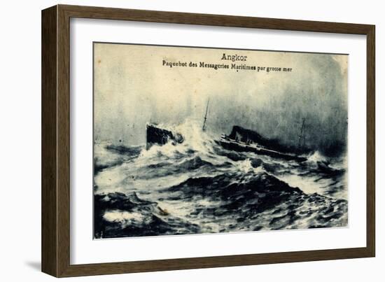 Messageries Maritimes, MM, Paquebot Angkor, Dampfer-null-Framed Giclee Print