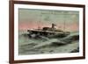 Messageries Maritimes, MM, S.S. Pierre Loti, Dampfer-null-Framed Giclee Print