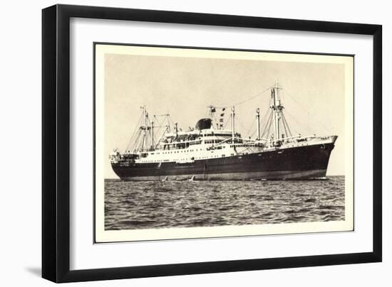 Messageries Maritimes, Paquebot Calédonien, Tahitien-null-Framed Giclee Print