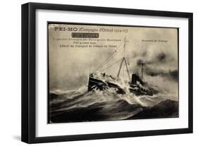 Messageries Maritimes, Paquebot, Pei Ho, Orient 1917-null-Framed Giclee Print