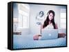 Messaging-Maren Slay-Framed Stretched Canvas