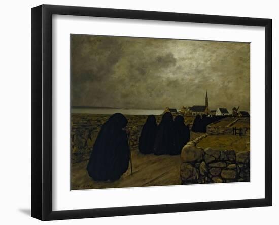 Messe basse en hiver, Bretagne, 1902-Charles Cottet-Framed Giclee Print