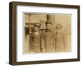 Messenger Boys in Jacksonville, Florida, 1913-Lewis Wickes Hine-Framed Photographic Print