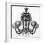 Messenger Gas Lit Chandelier-null-Framed Art Print