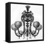 Messenger Gas Lit Chandelier-null-Framed Stretched Canvas