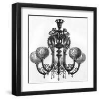 Messenger Gas Lit Chandelier-null-Framed Art Print