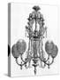 Messenger Gas Lit Chandelier-null-Stretched Canvas