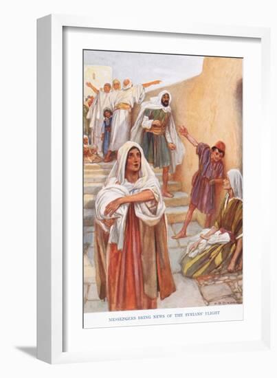 Messengers Bring News of the Syrians Flight-Arthur A. Dixon-Framed Giclee Print