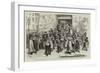 Messers Marshall's Flax Mill, Factory Hands Leaving for Dinner-null-Framed Giclee Print