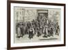 Messers Marshall's Flax Mill, Factory Hands Leaving for Dinner-null-Framed Giclee Print