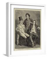 Messers Mathews, Phelps, and Toole in the Comedy of John Bull, a Portrait Group-null-Framed Giclee Print