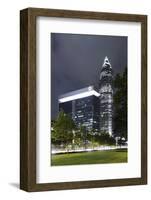 Messeturm, Messe Frankfurt, District Gallus, European District, Frankfurt on the Main-Axel Schmies-Framed Photographic Print