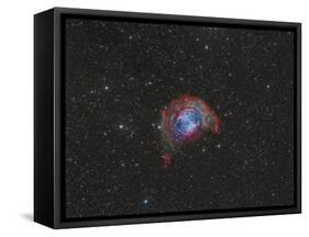 Messier 27, the Dumbbell Nebula-null-Framed Stretched Canvas