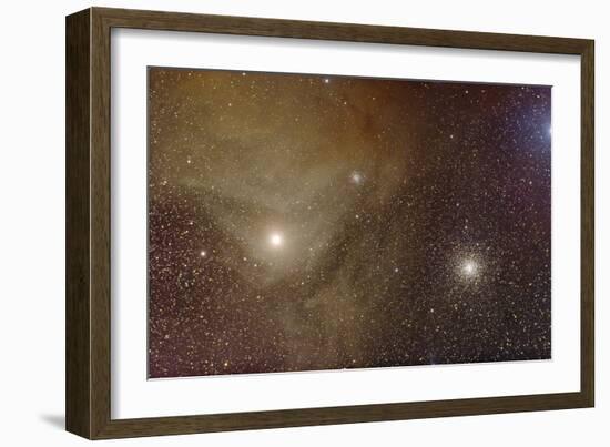 Messier 4 and NGC 6144 Globular Clusters with Antares, a Red Supergiant Star-null-Framed Photographic Print