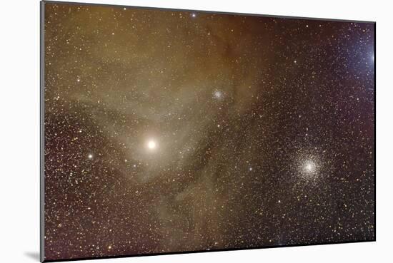 Messier 4 and NGC 6144 Globular Clusters with Antares, a Red Supergiant Star-null-Mounted Photographic Print